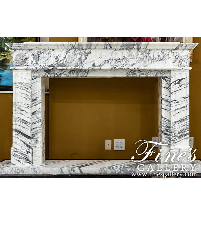 Marble Fireplaces  - Exotic Calacatta Marble Mantel  - MFP-2173