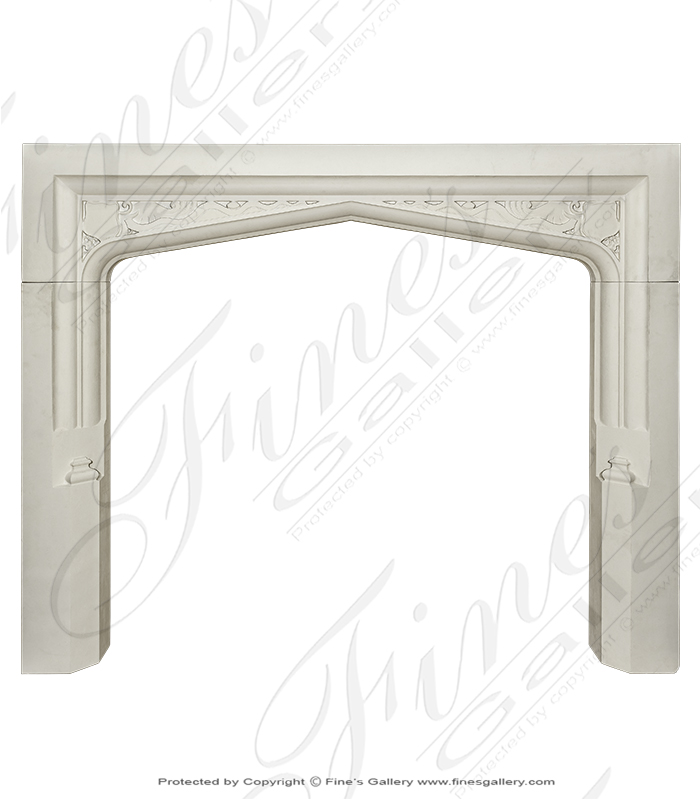 Tudor Style Mantle in French Limestone