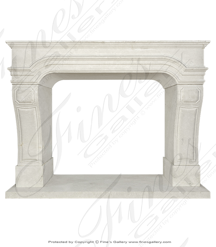 Classic French Limestone Fireplace Mantel