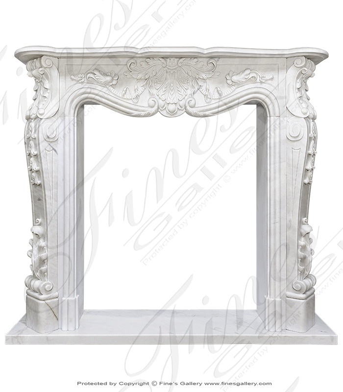 Marble Fireplaces  - Stunning Statuary French Style Marble Surround - MFP-2229