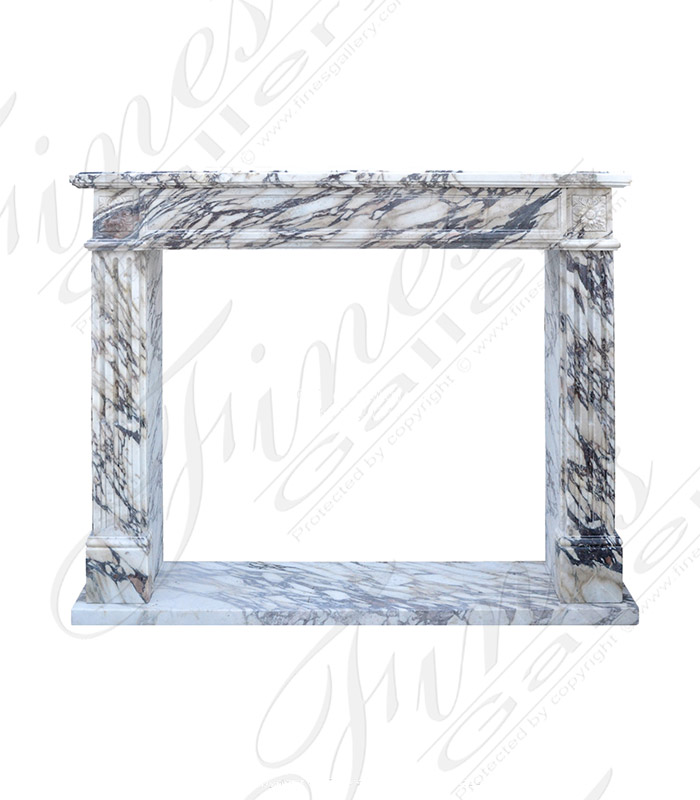 Marble Fireplaces  - Breche Violette Louis XV Marble Fireplace - MFP-2245