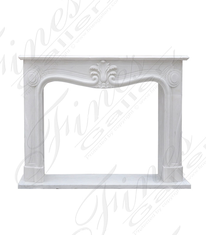 Marble Fireplaces  - Very Fine French Marble Surround In Light White Marble - MFP-2248