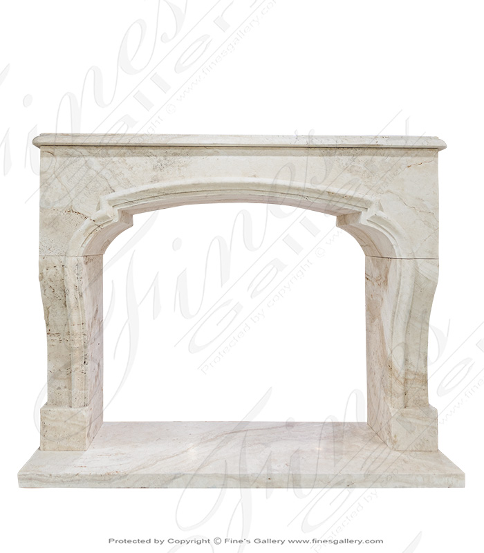 Roman Ivory Travertine Fireplace Mantel