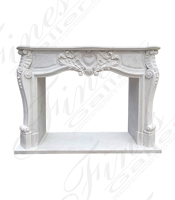 Rare French Style Mantel with Uniquely Shaped Opening