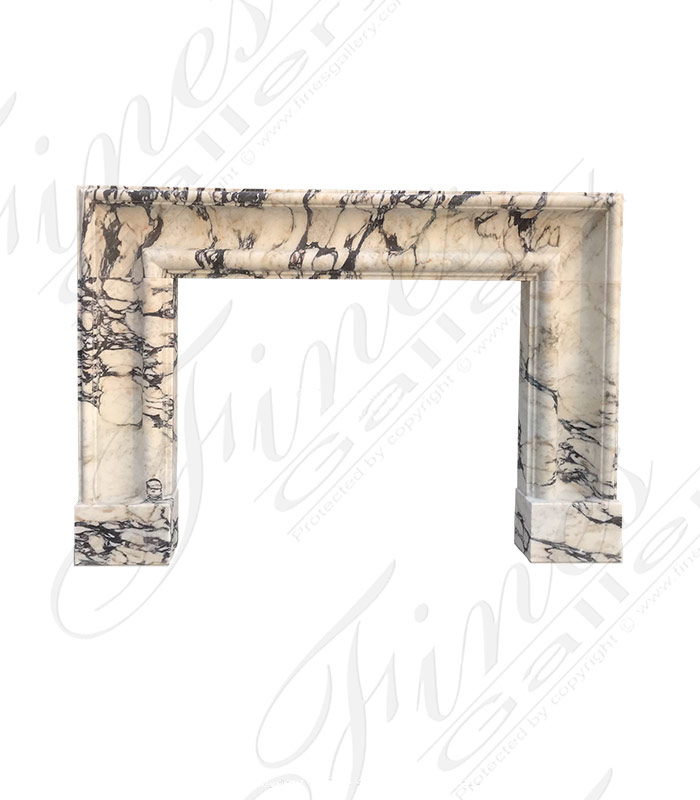 Marble Fireplaces  - Breccia Viola Marble Bolection Surround X - MFP-1880