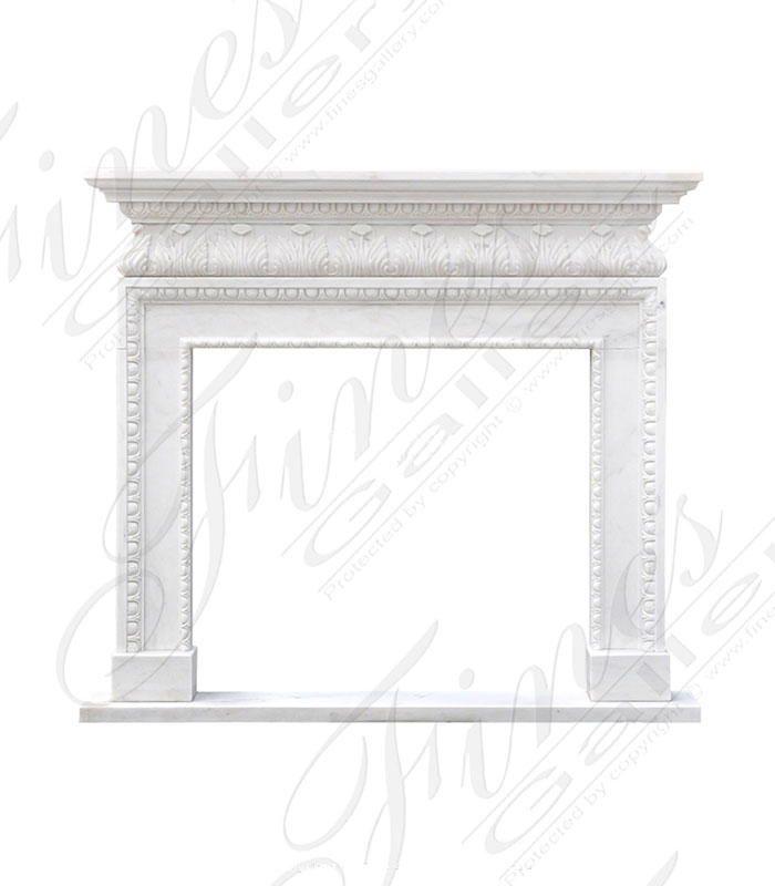 Marble Fireplaces  - Neoclassical Statuary White Mantel - MFP-2405