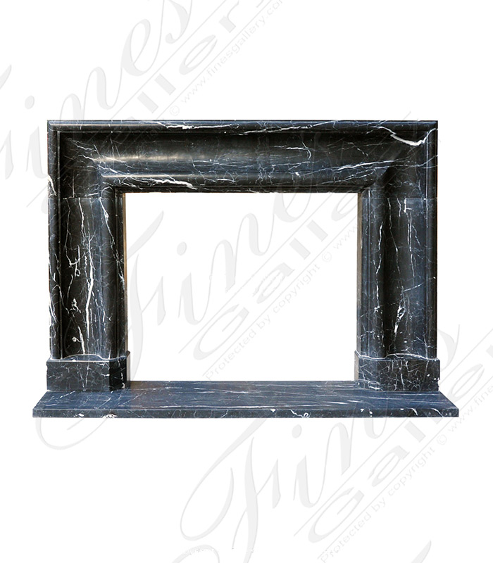 Marble Fireplaces  - Bolection Style Mantel In Nero Marquina Marble - MFP-2437