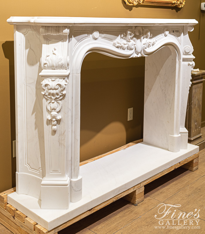 Louis XVII French Style Marble Fireplace Mantel