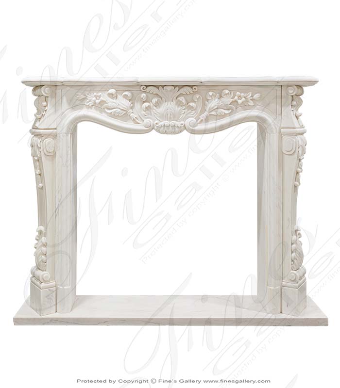 Marble Fireplaces  - Lovely French Style Marble Mantelpiece  - MFP-2450