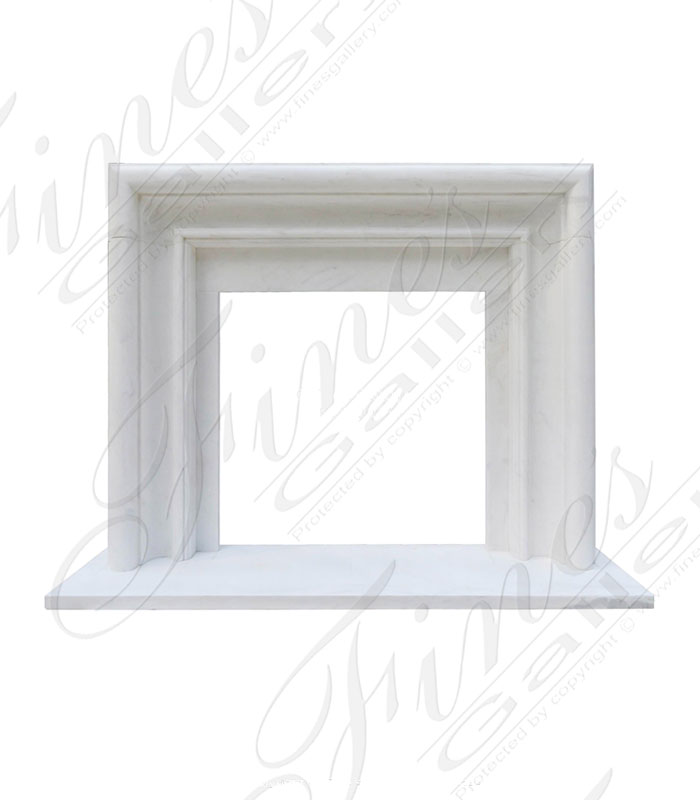 Marble Fireplaces  - Statuary White Marble Bolection Style Mantelpiece - MFP-2456