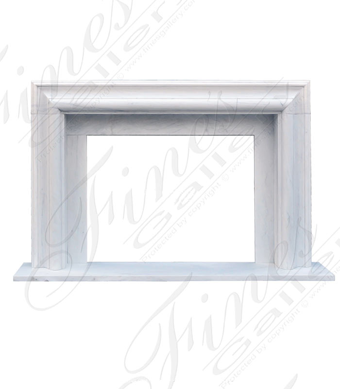 Marble Fireplaces  - Oversized Bolection Mantelpiece In Statuary White Marble - MFP-2472