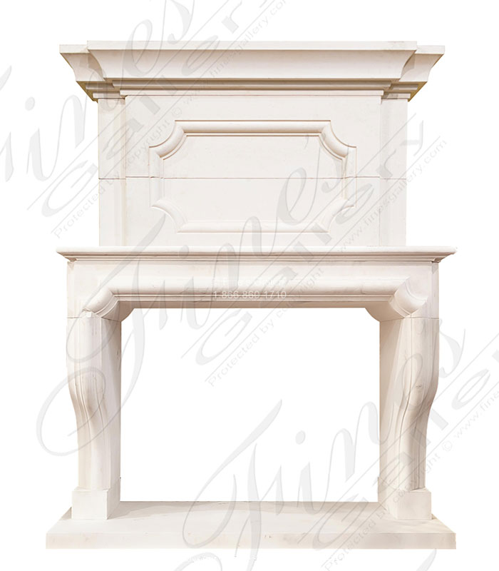 Marble Fireplaces  - French Limestone Overmantel - MFP-2476