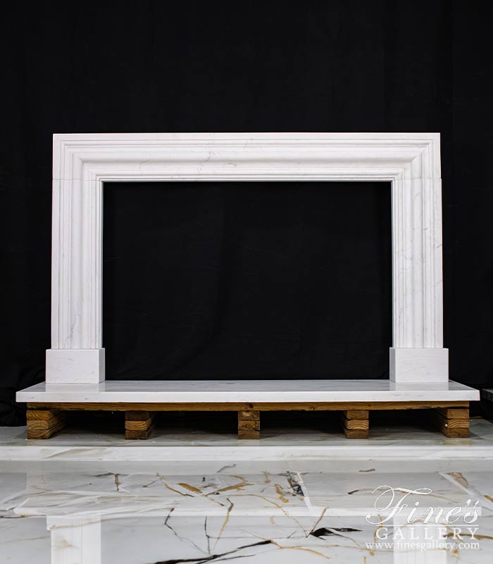 Search Result For Marble Fireplaces  - 50 Inch Wide Bolection Mantel In Statuary White Marble - MFP-1818