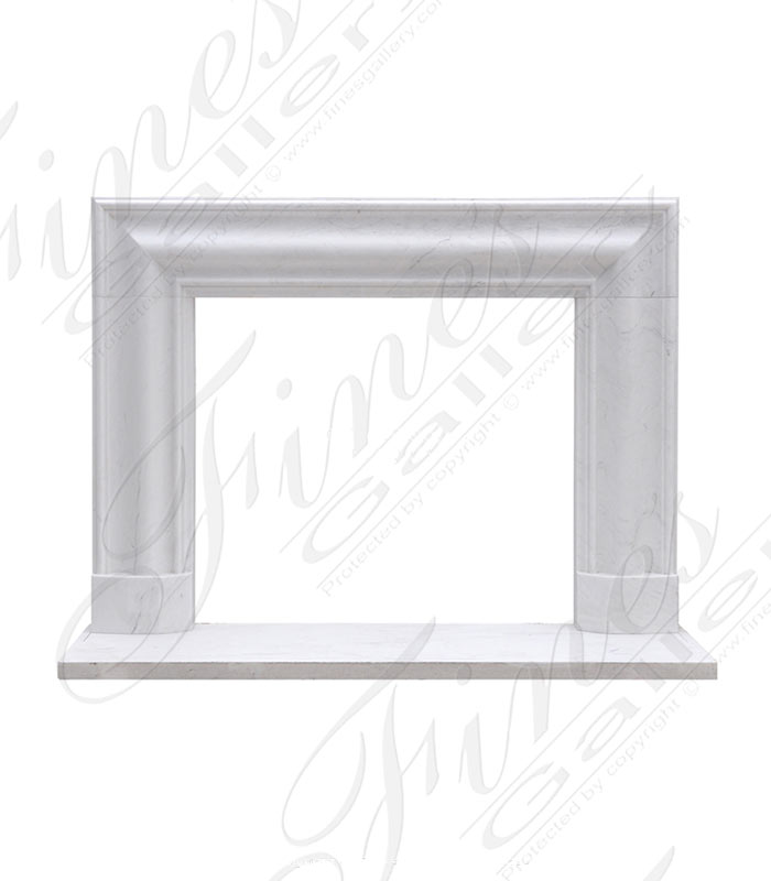 Search Result For Marble Fireplaces  - Pure White Bolection Style Fireplace Mantel - MFP-747