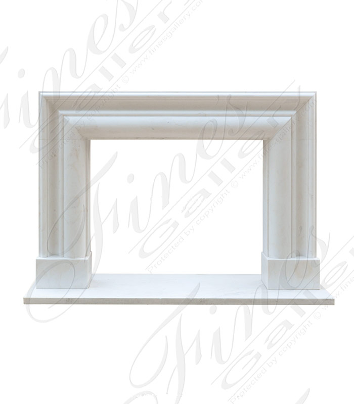 Search Result For Marble Fireplaces  - Bolection Style Statuary White Marble Fireplace Mantel - MFP-2504