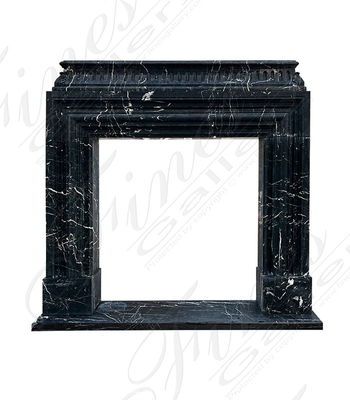 A Superb Bolection Style Mantel in Nero Marquina Marble