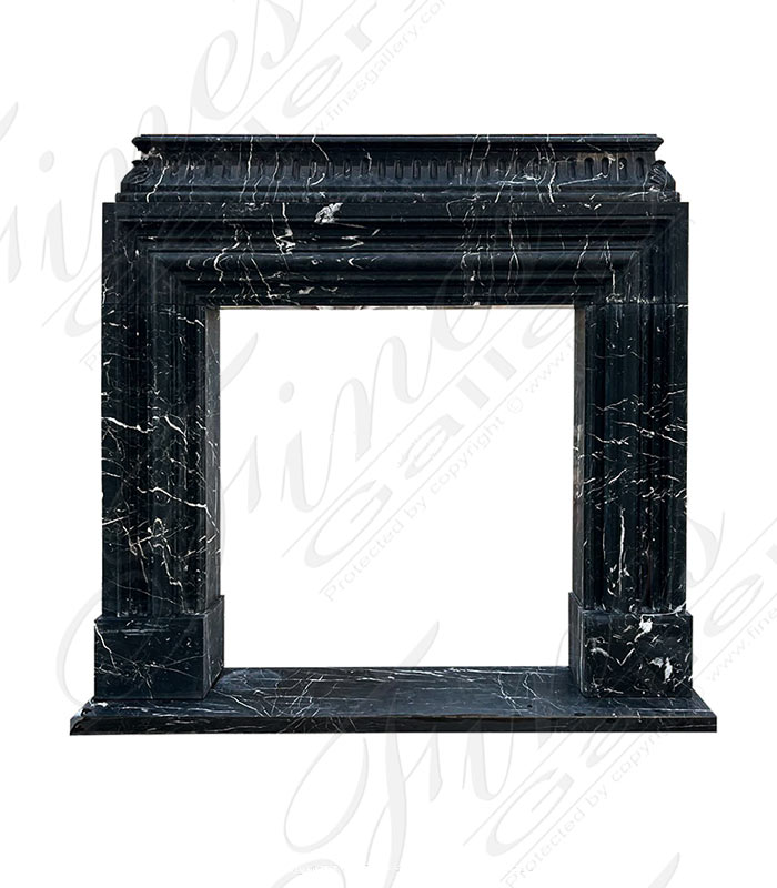 Marble Fireplaces  - A Superb Bolection Style Mantel In Nero Marquina Marble - MFP-2556