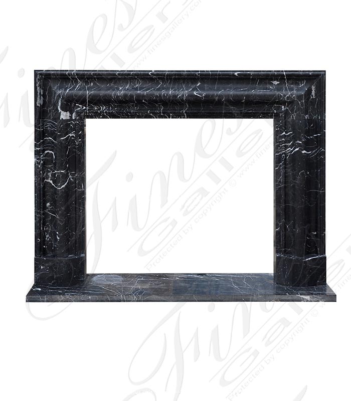 Marble Fireplaces  - Bolection Style Nero Marquina Fireplace Mantel - MFP-2565