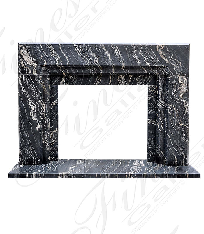 Marble Fireplaces  - A Rare Modern Mantel In Tropical Storm Quartzite - MFP-2572