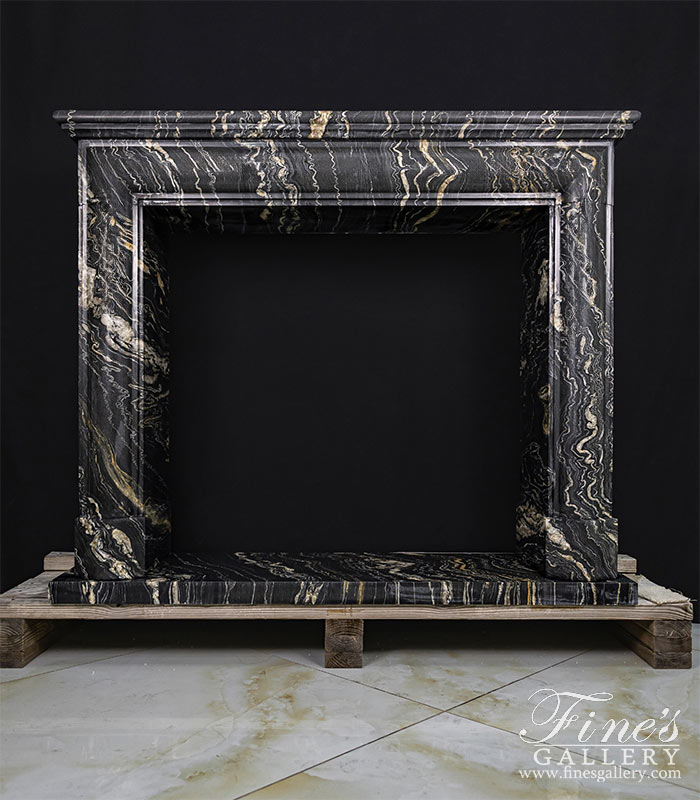 Marble Fireplaces  - Bolection Style Mantel With Shelf In Tropical Storm Quartz - MFP-2615