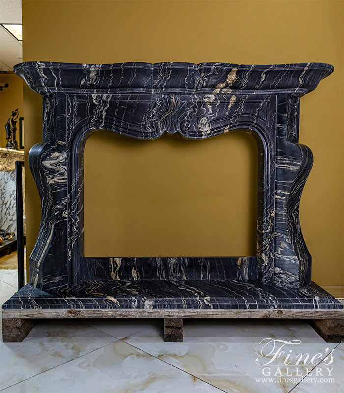 Marble Fireplaces  - Contemporary Classic French Style Mantel In Tropical Storm Quartz - MFP-2620
