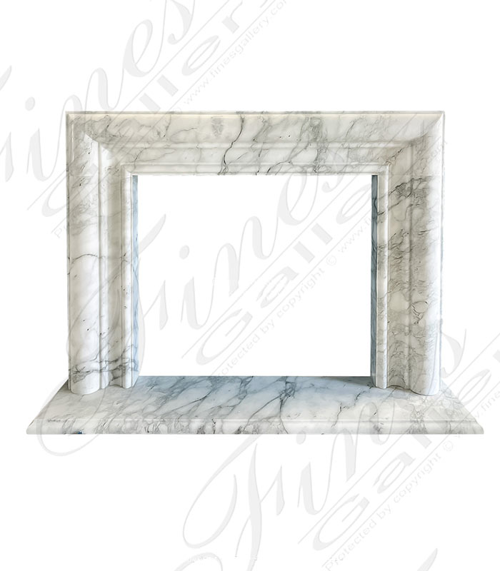 Marble Fireplaces  - Bespoke Bolection Style Mantel In Arabascato Marble - MFP-2629