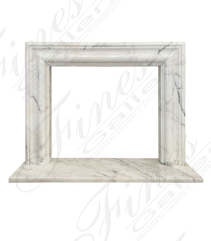 Marble Fireplaces  - Bolection Mantel In Carrara Bianco Marble - MFP-2633