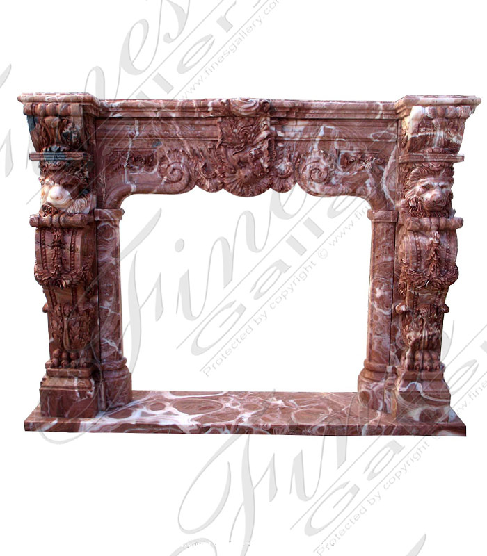 Marble Fireplaces  - Column Style Marble Fireplace - MFP-499
