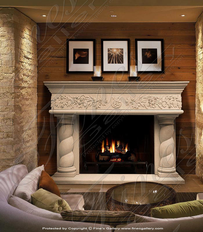 1Marble Fireplaces  - Sandstone Mantel - MFP-288