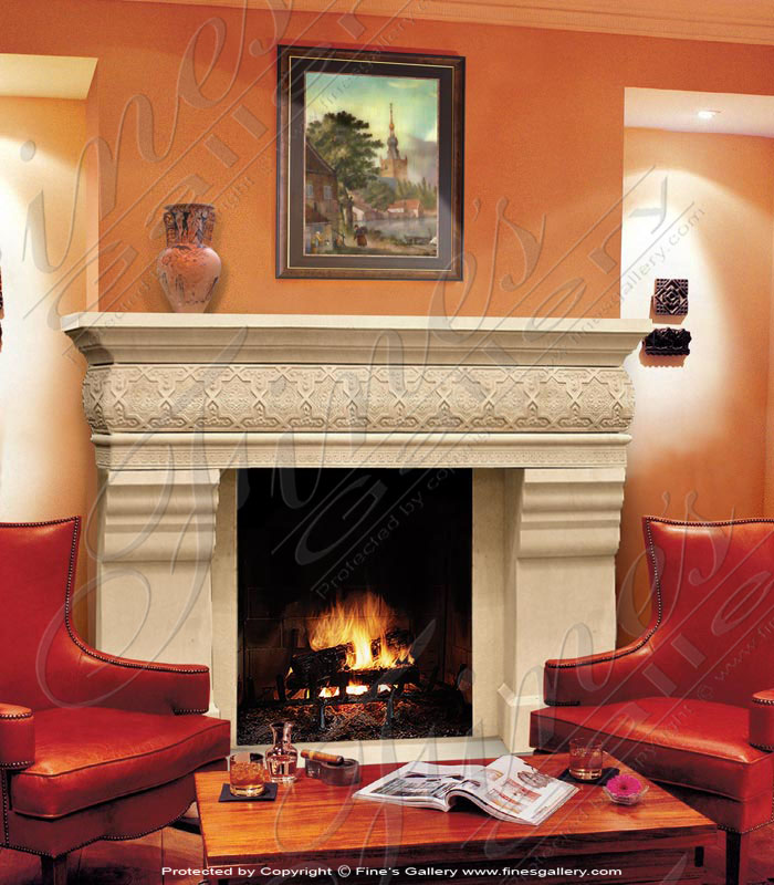 1Marble Fireplaces  - Sandstone Fireplace - MFP-289