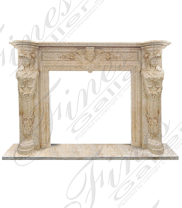 Marble Fireplaces  - Statuary Style Marble Mantel - MFP-339