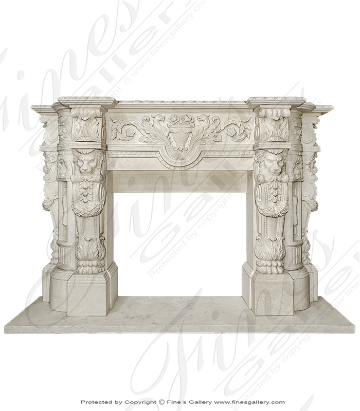 Marble Fireplaces  - Luxury Italian Renaissance Surround - MFP-513