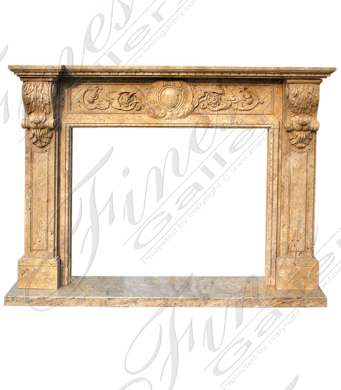 Marble Fireplaces  - Majestic Tan Marble Surround - MFP-623