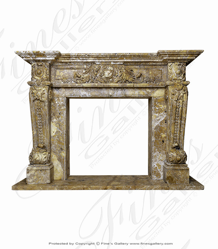 Search Result For Marble Fireplaces  - Two Toned Marble Fireplace - MFP-1319