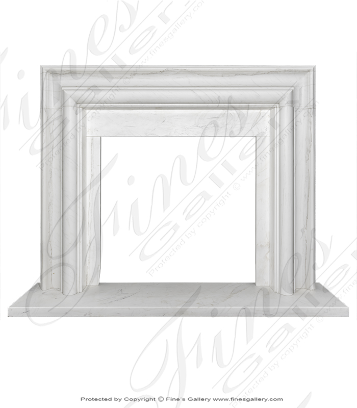 Search Result For Marble Fireplaces  - Statuary White Marble Bolection Style Mantelpiece - MFP-2456