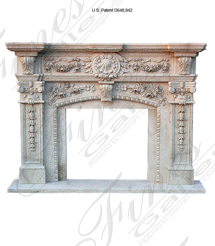 Marble Fireplaces  - French Renaissance Marble Fireplace - MFP-756