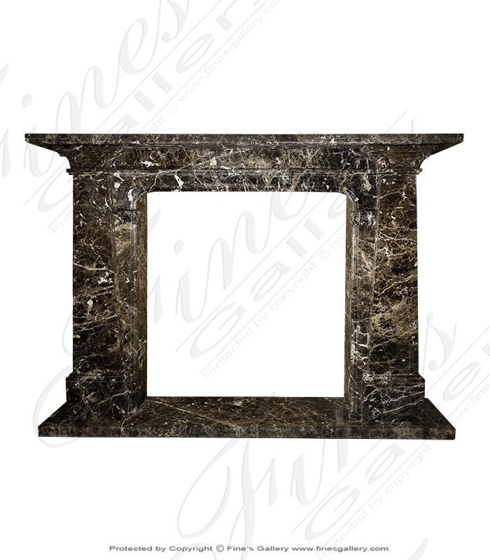 Marble Fireplaces  - Emperador Brown Marble Fireplace - MFP-962