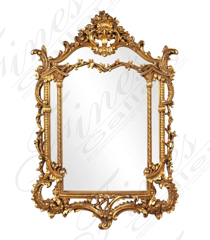 French Louis XV Gold Gild Mirror