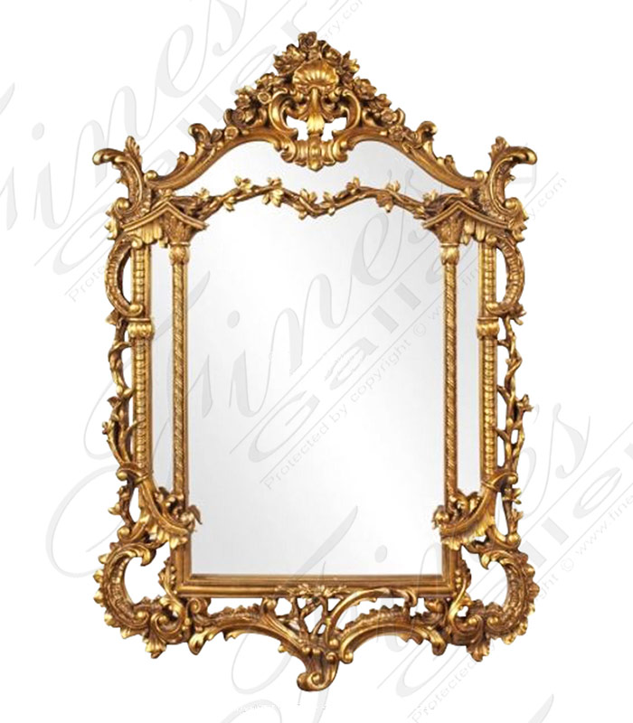 Search Result For Mirror Mirrors  - Elaborate Louis XV Gold Gild Mirror - MIRR-009