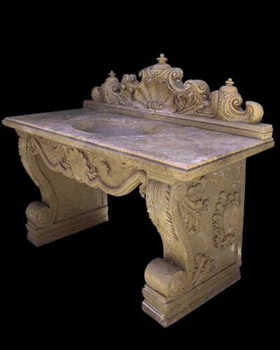 Marble Miscs  - Ornate Traditional Marble Sink - MM-003