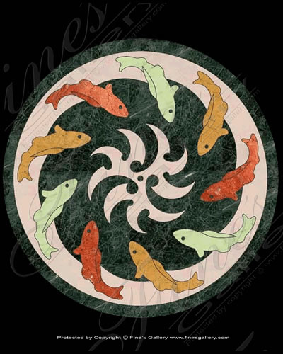 Marble Mosiacs  - Pisces - MMT-008