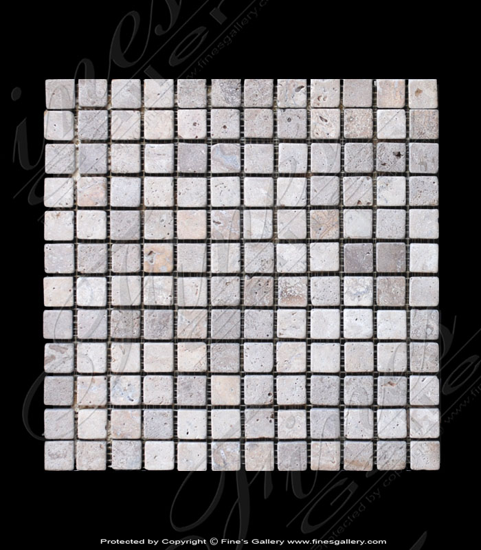Marble Mosiacs  - Small Neutral Marble Mosaic - MMT-023