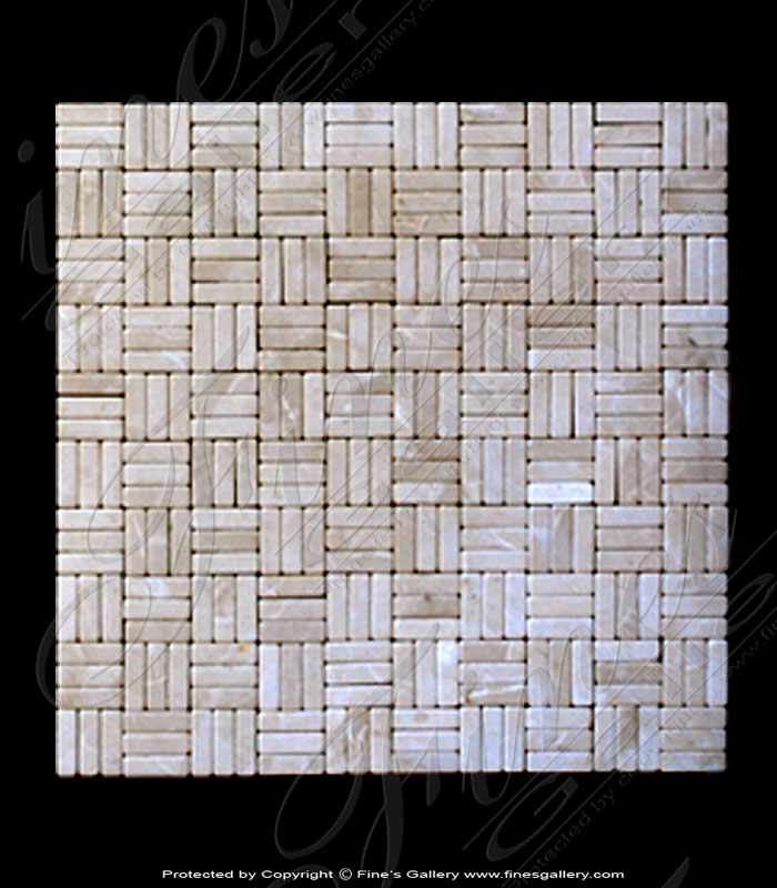 Marble Stones  - Basket Weave Marble Mosaic - MMT-026