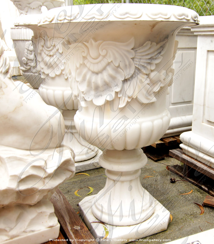 Marble Planters  - White Marble Planter - MP-179