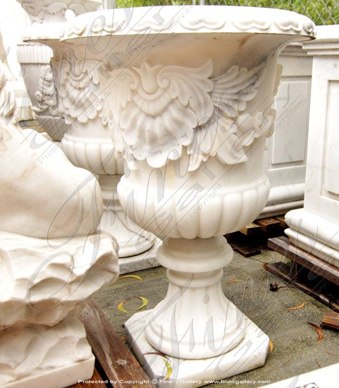 Search Result For Marble Planters  - Leaf Vine Marble Planter - MP-243