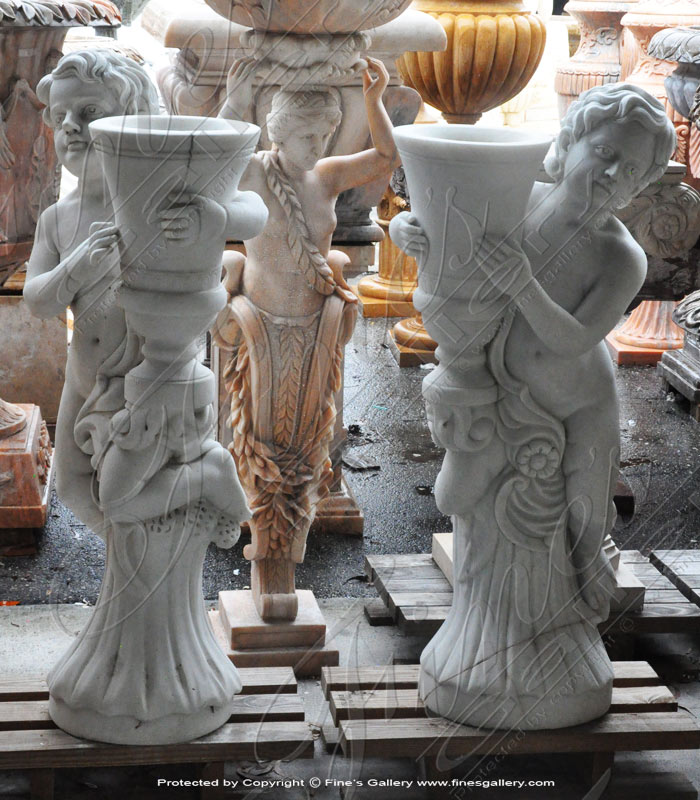 Search Result For Marble Planters  - Marble Greek Figure Planter - MP-247