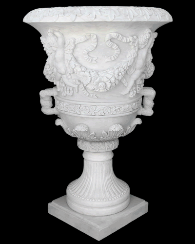 Marble Planters  - Frency Rennaisance Style Marble Planters - MP-122