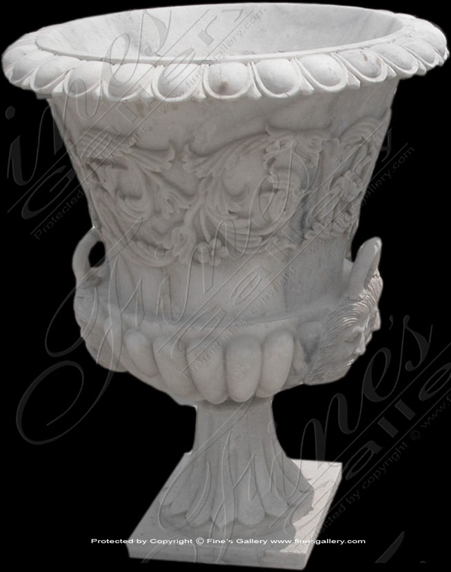 Search Result For Marble Planters  - Leaf Vine Marble Planter - MP-243