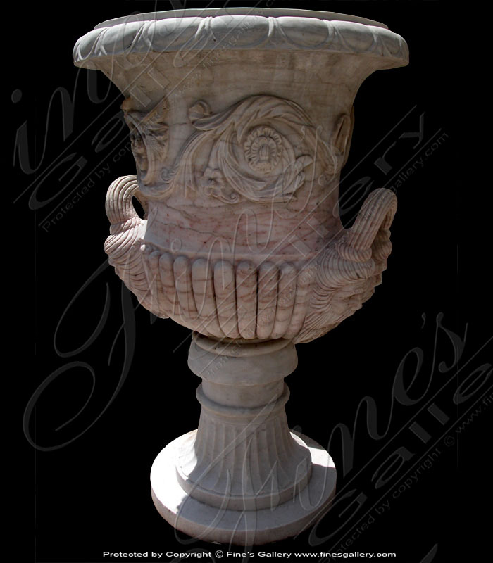 Search Result For Marble Planters  - White Marble Urn Planter - MP-368