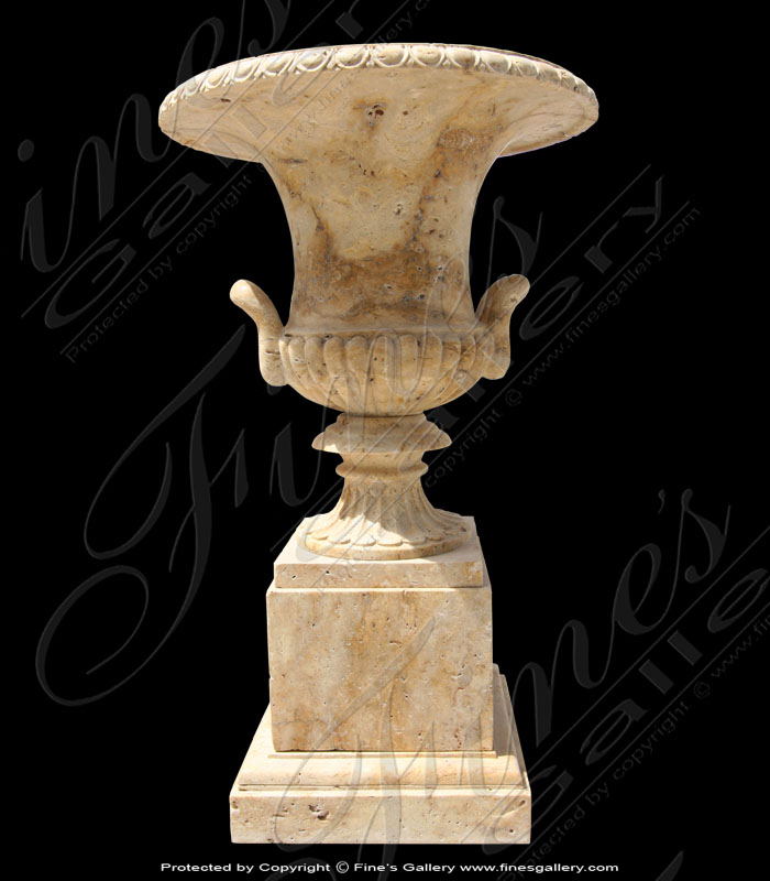 Marble Planters  - Antique Style Urn Pair - MP-405